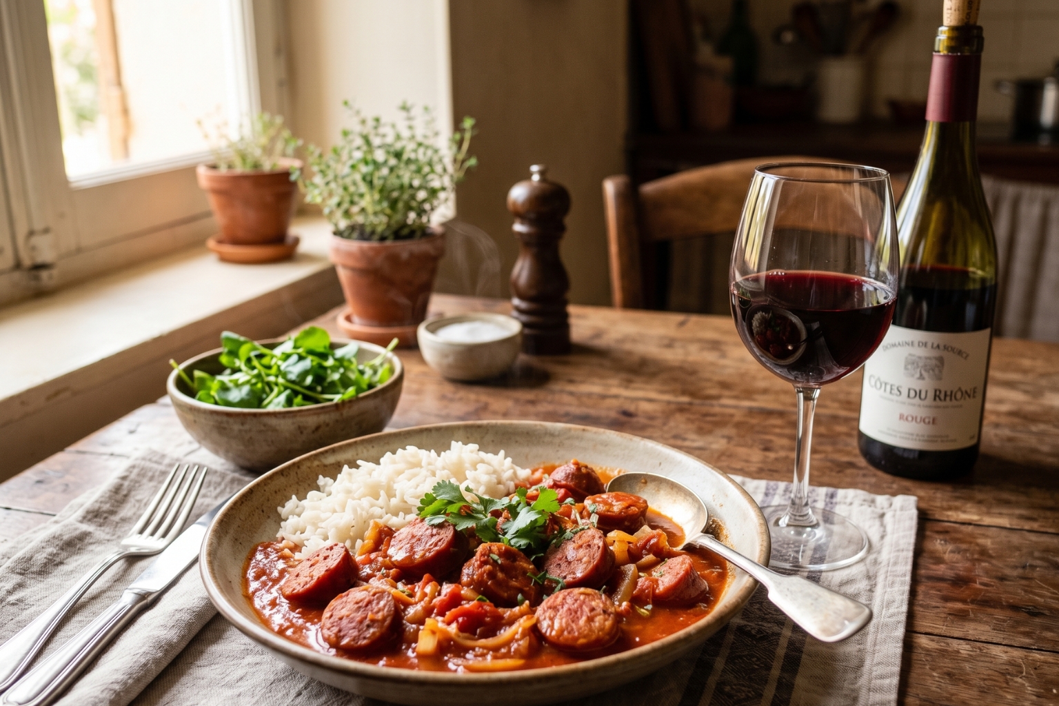 Quel vin avec rougail saucisse